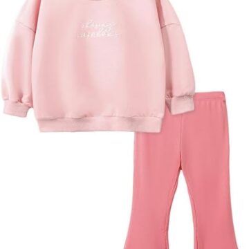 20% OFF Herimmy Toddlers Girls 2-Piece Long-Sleeve Sweater Shirts and Pants Playwear Set 2-7T