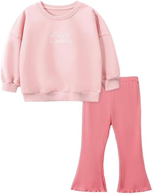 20% OFF Herimmy Toddlers Girls 2-Piece Long-Sleeve Sweater Shirts and Pants Playwear Set 2-7T