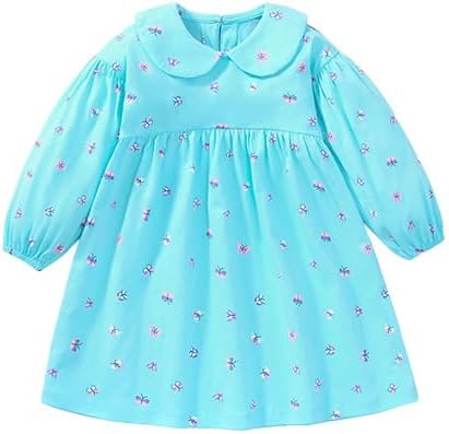 20% OFF Herimmy Girls Dresses Long Sleeve Cotton Round Neck Casual Tunic Dress 2-7T