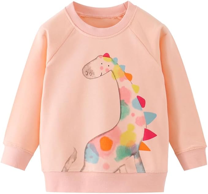 Save 20% Toddler Girl Sweatshirt Crewneck Pullover Cotton Kids Fall Outfits 2-7T