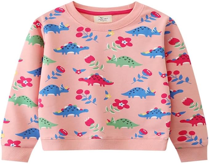 Save 20% Little Bitty Girl Sweatshirts Cotton Long Sleeve Tops for Toddler 2-7 Years