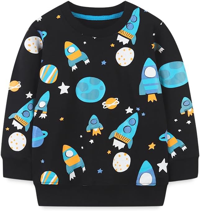 20% OFF Herimmy Boys Sweatshirts Cotton Long Sleeve Crewneck Pullover Winter Warm Shirt Sweater Tops 2-7T