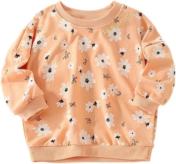 Save 20% Herimmy Girls Sweatshirts Cotton Long Sleeve Crewneck Pullover 2-7T