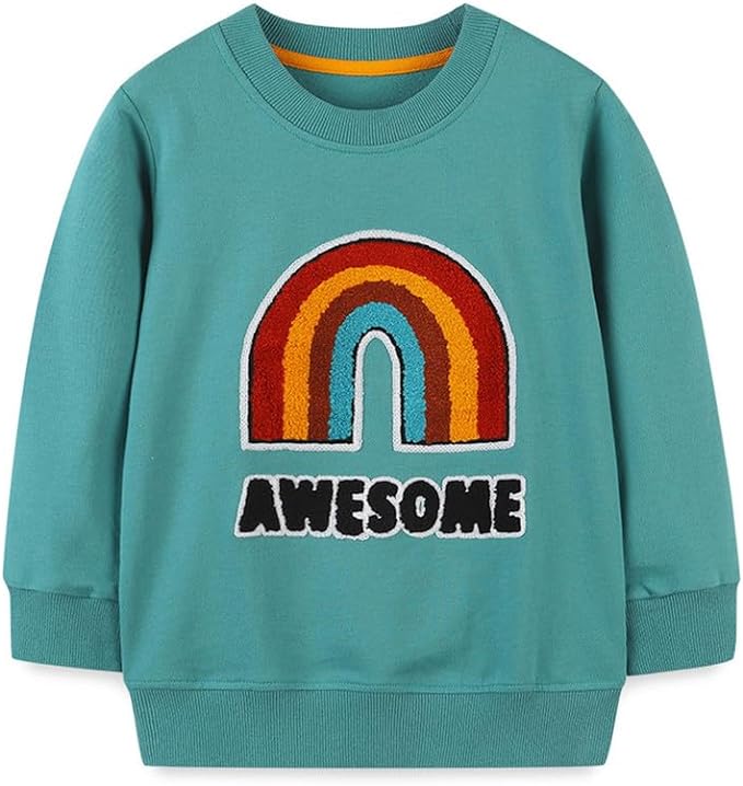 Save 20% Little Bitty Toddler Boy Sweatshirt Cotton Crewneck Pullover 2-8 Years