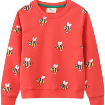 20% OFF Herimmy Girls Sweatshirts Cotton Long Sleeve Crewneck Pullover 2-7T