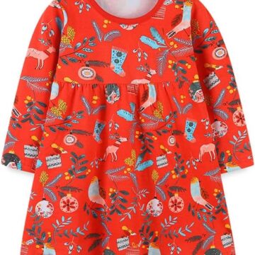 20% OFF Toddler Girl Dress Long Sleeve Cotton A-line Fall Outfits Casual Winter Playwear Swing Dresses 2-8 Years