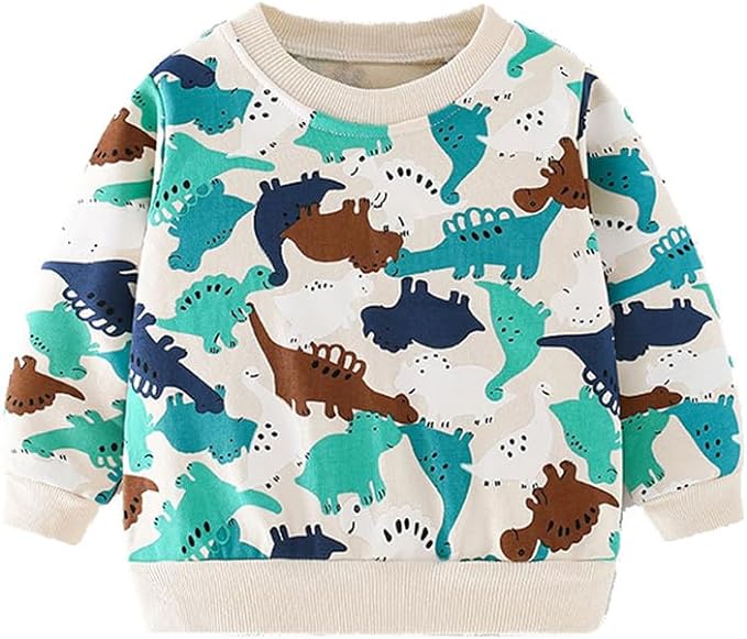 20% OFF Herimmy Boys Sweatshirts Cotton Long Sleeve Crewneck Pullover 2-7T