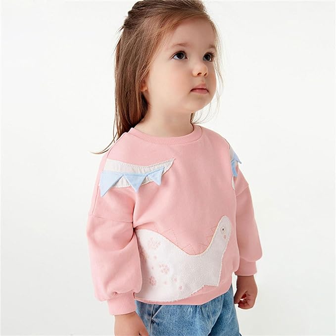 Save 20% Little Bitty Girl Sweatshirts Cotton Long Sleeve Tops for 2-7 Years