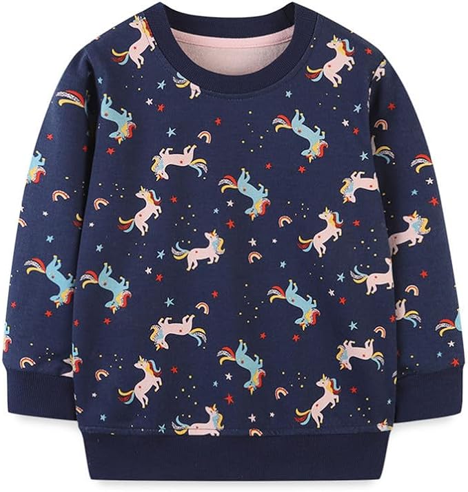 20% OFF Little Bitty Girl Sweatshirts Cotton Long Sleeve Tops for Toddler 2-7 Years